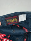 Von Dutch Kustommade Originals Distressed Navy Cap – Red Script Logo(Adjustable)
