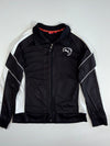 Puma Full Zip Track Jacket with Sleeve Panels – Black/White (S)