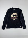 Roots Canada Beaver Logo Long Sleeve Tee – Black (XL)