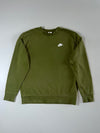 Nike Sportswear Club Fleece Crewneck Sweatshirt — Olive Green | (XL)