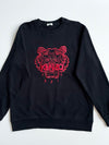 Kenzo Paris Black Tiger Embroidered Sweatshirt(M)