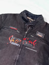Highway 1 Casual Streetwear Graphic Jacket – Distressed Black Moto-Style Jacket (L)