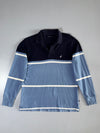 Nautica Colorblock Striped Rugby Polo Navy/Blue (L)