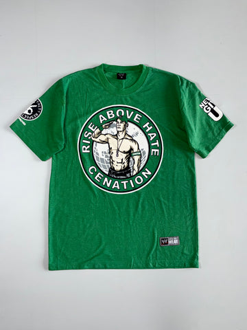 WWE John Cena "Rise Above Hate" Cenation Tee – Green (M)