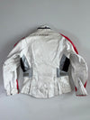 GRID Red White & Silver Leather Moto Racing Jacket (S)