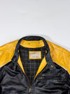 Wilsons Leather M. Julian Café Racer Jacket – Black/Mustard Yellow (M)