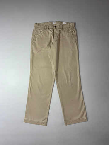 GAP Classic Beige Straight-Leg Chino Pants (W:32) (L:40)