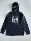 Under Armour Camo Box Logo Hoodie Black Fleece Lined Camo Hood (L)