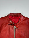 Harro Vintage Red Genuine Leather Café Racer Jacket (S)