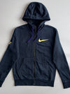 Nike NBA Embroidered Full Zip Hoodie Navy Gold (S)