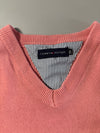 Tommy Hilfiger Cotton V-Neck Sweater – Salmon Pink (M/L)