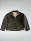 Sorel Dark Olive Zip-Up Workwear Jacket with Corduroy Collar – (2XL/3XL)