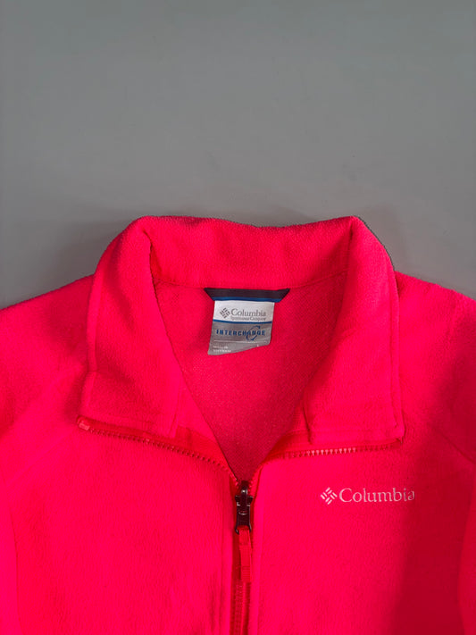 Columbia Interchange Hot Pink Full Zip Fleece Jacket (S)