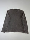 Levi’s 501 “Gold Dust” Grey Slub Long Sleeve Tee – All-Over Graphic (L)