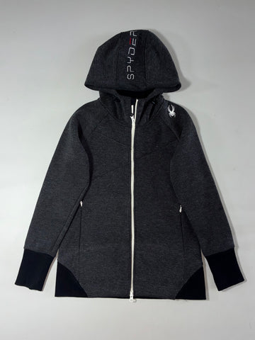 Spyder Charcoal Grey Full Zip Hooded Sweatshirt Women’s (S)
