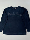 Onizarri "Black Soul" Gothic Spellout Long Sleeve Tee (L)