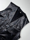 Vintage Leather Vest | Black Lace-Up   (M)
