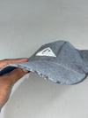 Quiksilver Chambray Blue Distressed Brim Cap – Embroidered Wave Logo (Adjustable)