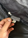 First Mfg Black Leather Biker Jacket (L)