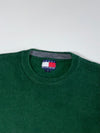 Vintage Tommy Hilfiger | Forest Green Crest Logo Knit Sweater | (S)