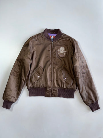 Pepenly Jeans | Rhinestone Skull Bomber Jacket (S)