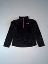 The North Face Osito Quarter-Zip Fleece Pullover — Black / Pink women's (XXS)