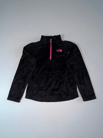 The North Face Osito Quarter-Zip Fleece Pullover — Black / Pink women's (XXS)