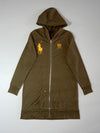 Vintage Ralph Lauren Olive Big Pony Longline Zip-Up Hoodie (S/M)