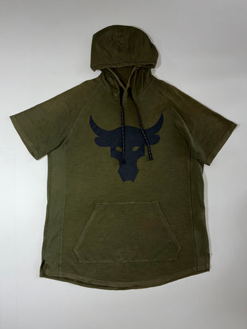 Under Armour Project Rock Hoodie — Olive Green (XL)