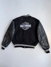 ZHarley-Davidson DeLong Leather Sleeve Varsity Jacket (USA Made) (M/L)