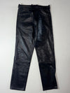 Vintage Black Leather Five Pocket Straight Leg Pants (W:28)(L:40)
