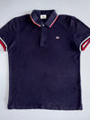 Lacoste Navy Tricolore Piqué Polo – France Croc Logo (L)