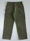 Carhartt Slate Green Elastic Waist Pants (W:38|L:43)