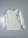 Polo Ralph Lauren Sleepwear Waffle Knit Thermal Tee White Green Tipped Crewneck (XL)