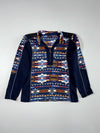 Mouflon Aztec Print Half-Zip Fleece Pullover (M)