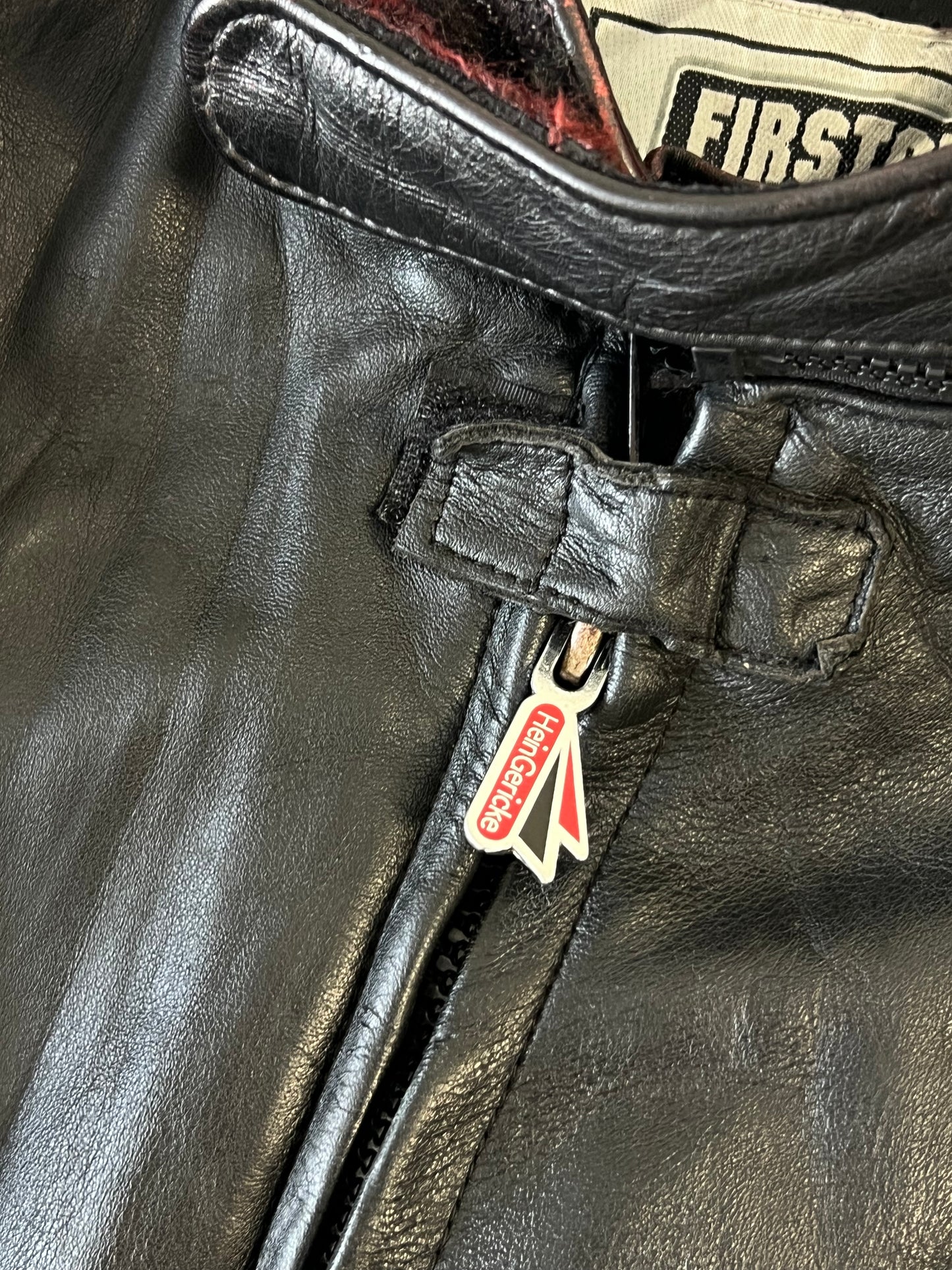 ZFirst Gear By Hein Gericle Original Pure Heavy Original Leather Riding Jacket (Ultra Rare) Padded (M)