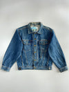 Vintage Denim Jacket with Comic Book Back Print (L)