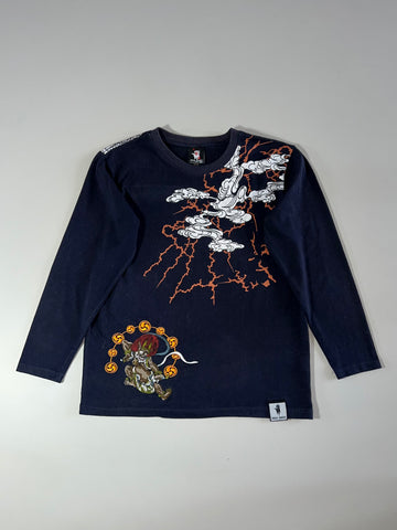 Polo Party Janden Fashion Japanese Thunder God Graphic (L)