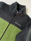 Columbia Two-Tone Full-Zip Fleece Jacket – Black/Olive Green (XS)