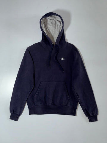 Champion Eco Pullover Hoodie Navy with Grey Lined Hood, (M)
