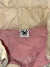 Fila Pink & Cream Colorblock Puffer Jacket (XS)