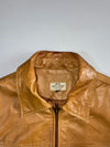 Jack & Jones Gold Vintage Leather Jacket (Xl)