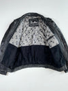 Vintage Exceed Black Leather Bomber Jacket (2XL)