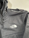 Vintage The North Face Dark Grey Grid Fleece Zip-Up Hoodie (L)