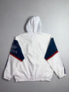 Adidas Originals | White Navy Trefoil Hooded Windbreaker (L)