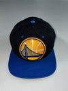 Vintage Mitchell And Ness Warriors Black Blue Snapback Cap (Adjustable)
