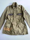 Egoist Olive Military Field Jacket with Beaded Pockets & Patches woman’s (S)