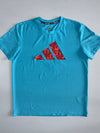 Adidas Combat Sports Camo Logo T-Shirt – Sky Blue (S)