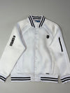 K-Swiss Mesh Varsity Bomber Jacket – White/Black (L)