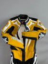 Hein Gericke Full Leather Motorcycle Racing Suit (PADDED) (Leather Jacket Size : S) (Leather Pant  :W:28|L:37) W/ Sliders
